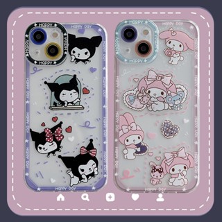 เคสโทรศัพท์มือถือแบบนิ่ม ใส ลายการ์ตูนเมโลดี้ คุโรมิ น่ารัก สําหรับ OPPO A57 2022 A92 A16 A15 A15S A3S A12E A5S A7 A12 F9 F11 A9 A5 2020 A53 A33 A31 A52 A54 A74 A77 5G A1K A94 A95 A93 A16K A76 A96 4G