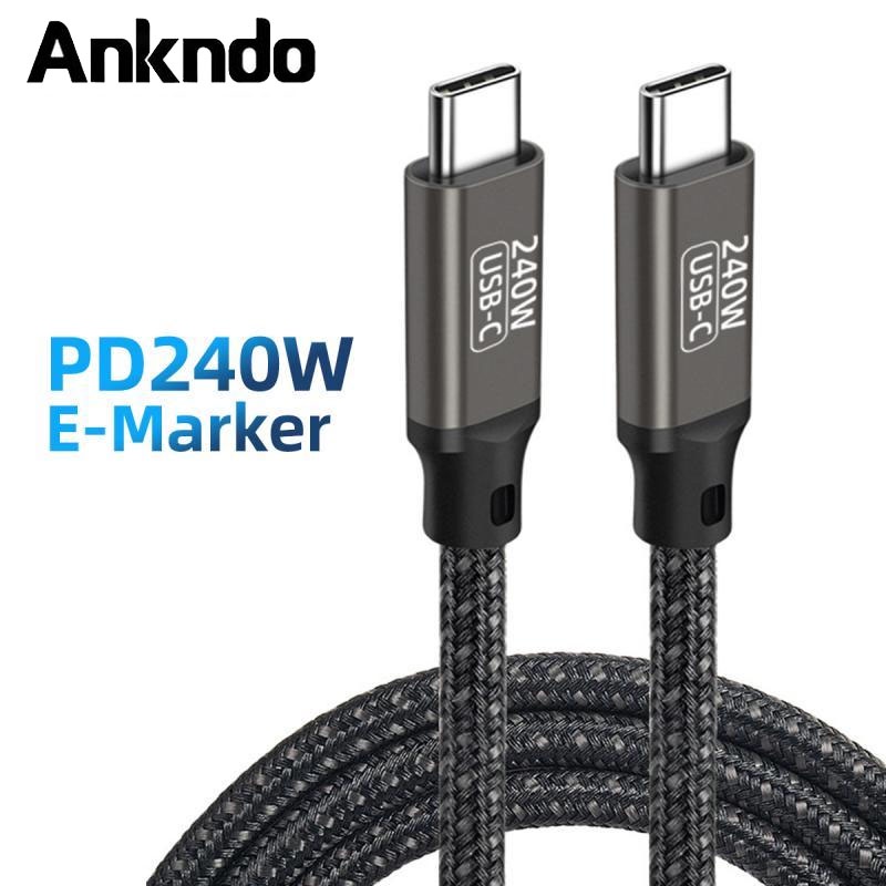 ankndo-สายเคเบิลชาร์จเร็ว-pd3-1-usb-240w-pd100w-usb-type-c-สําหรับ-ps5-nintendo-switch-macbook-usb-c-qc4-0-vooc-warp-scp