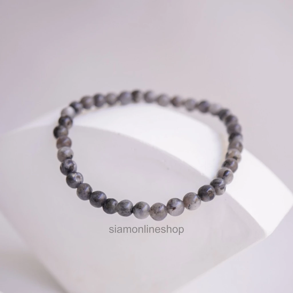 Labradorite หินสีลาบราโดไรท์ เลือกขนาดเม็ดหินได้ (4-10 มม.) สร้อยข้อมือหินแท้ https://wayoza.com