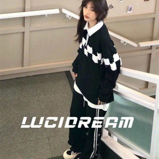 LUCIDREAM เสื้อผ้าผู้ญิง แขนยาว เสื้อฮู้ด คลุมหญิง สไตล์เกาหลี แฟชั่น  PL45Z22103119