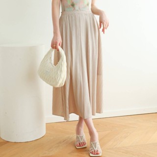 Best Seller!! 2MUAY PLEAT กระโปรงผู้หญิง กระโปรงพลีทคุณภาพ รุ่น GJO7666 2สี FREE SIZE FLARED PLEAT SKIRT