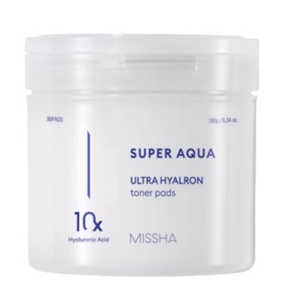 Missha Super Aqua Ultra Hyalron แผ่นโทนเนอร์ (90 แผ่น)