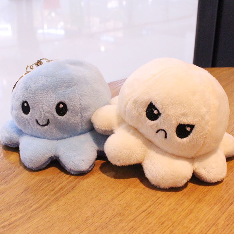 หมอนผ้าห่มตุ๊กตา-ตุ๊กตาจู๋-พลิกใบหน้าน่ารักปลาหมึกยักษ์ขนาดเล็กกระเป๋านักเรียนจี้ผู้ชายคู่พวงกุญแจตุ๊กตาแขวนอุปกรณ์เสริมความคิดสร้างสรรค์อุปกรณ์กระเป๋าผู้หญิง