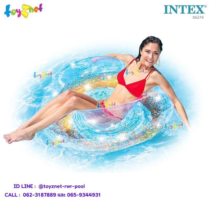 Intex ห่วงยางกากเพชรสะท้อนแสง 1.19 ม. สีทอง รุ่น 56274 | Shopee Thailand