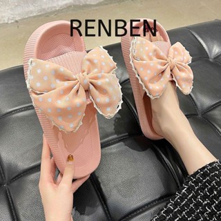 RENBEN หนาแต่เพียงผู้เดียวรองเท้าแตะสาวน่ารักหมีสาวหัวใจอินขั้นตอนอึความรู้สึกที่บ้านห้องน้ำ