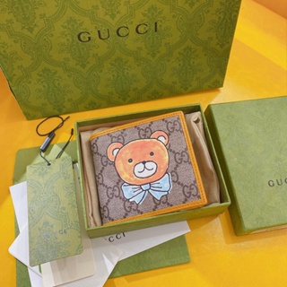 พรี​ ราคา2600 KAI ×Gucci กุชชี่ wallet หนังแท้กระเป๋าแฟชั่นกระเป๋าสตางค์ กระเป๋า​บัตร