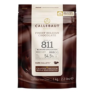 Callebaut Dark Couverture Chocolate 54.5 % ดาร์คช็อคโกแลตแท้ 54.5% บรรจุ 1 kg. (05-7839)