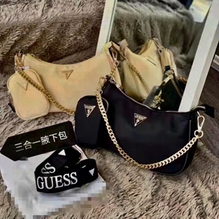 กระเป๋า​สะพาย​ guess.ทรงพอช​ สาย​สปอร์ต​+สายโซ่​ #guess​9