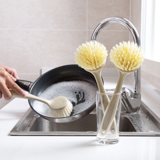 【AG】Long Handle Pot Dishes Washing Brush Kitchen Sink Countertop Cleaning Tool