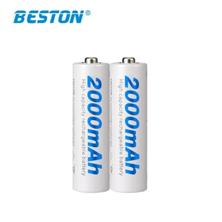 ถ่านชาร์จ AA Beston 2000 mAh 1.2V Ni-MH จำนวน 4 ก้อน ฟรีกล่องใส่ถ่าน คุณภาพสูง ราคาถูก