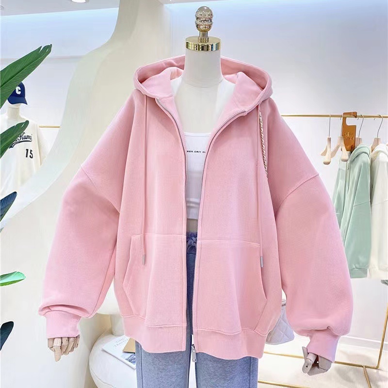 เสื้อกันหนาวมีฮู้ด 4สี M-2XL คาร์ดิแกนซิปแขนยาว