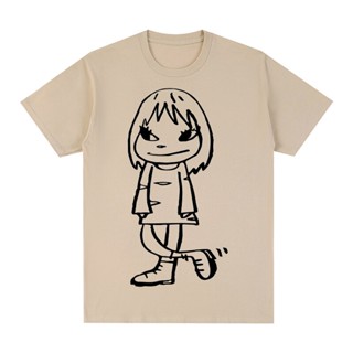 เสื้อยืดเปล่า โยชิโตโมะ นารา เสื้อยืดวินเทจ ผ้าฝ้าย ผู้ชาย เสื้อยืดใหม่ TEE TSHIRT ผู้หญิง ท็อปส์ซู ยูนิเซ็กซ์