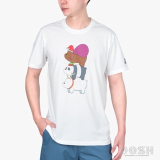 DOSH UNISEX T-SHIRTS WE BARE BEARS เสื้อยืดคอกลม แขนสั้น ผู้ชาย-ผู้หญิง DBBMT5033-OW