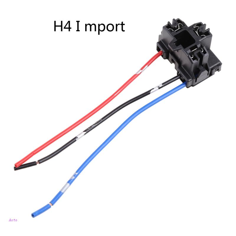 aoto-อะแดปเตอร์ปลั๊กเชื่อมต่อหลอดไฟหน้ารถยนต์-led-h4