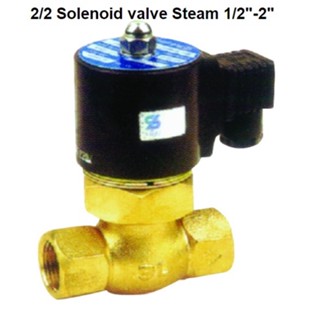 2/2 Solenoid valve Steam Screw 1/2"-2" 24VDC 220VAC โซลีนอยด์วาล์ว งานสตรีม แบบเกลียว 1/2"-2"