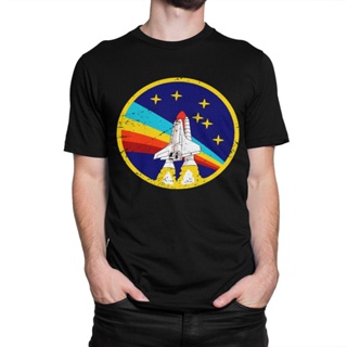 เสื้อผ้าผชเสื้อยืด พิมพ์ลายโลโก้กระสวยอวกาศ NASA สําหรับผู้ชาย (hm-383)S-5XL