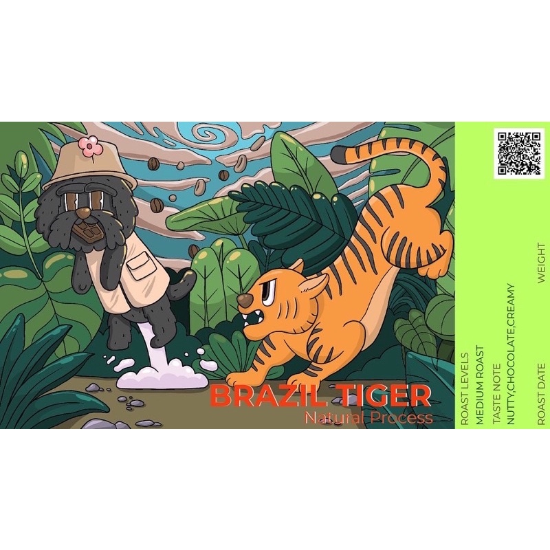 เมล็ดกาแฟคั่วbrazil-tiger-medium-roast-พรีเมี่ยมเกรด-250-กรัม-500-กรัม-1-กิโล