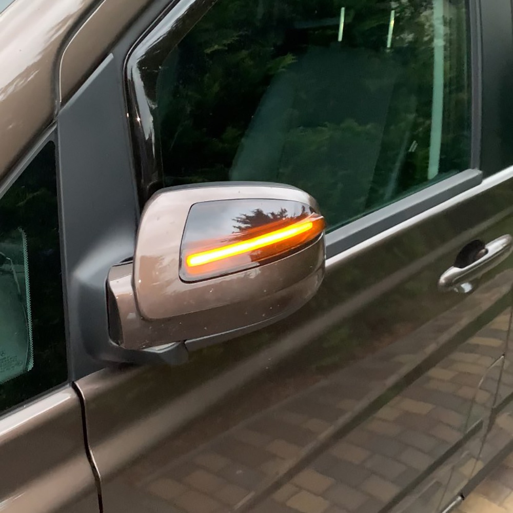 Side Mirror Indicator Light For Mercedes-Benz C-Class W204, Viano/Vito W639, ML W164 – Clear Lens LED Dynamic Turn Signal-721514