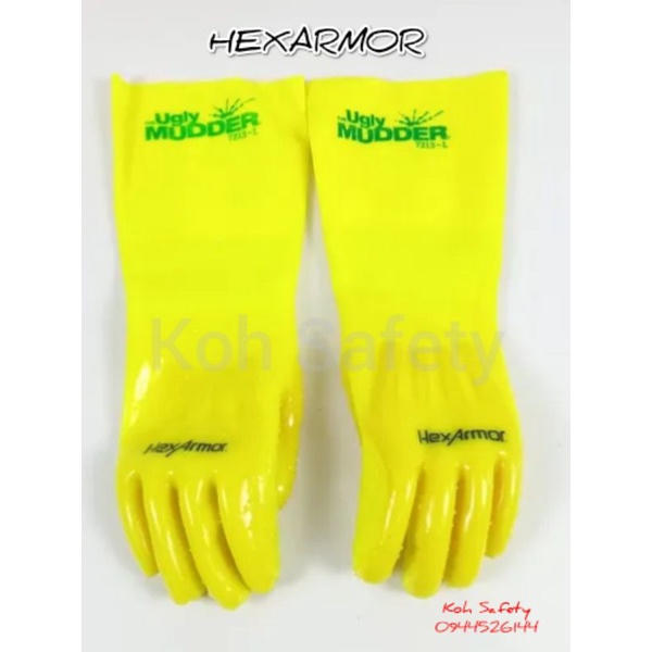 ถุงมือกันสารเคมี Hexarmor 7213 Ugly Mudder ยาว16" ของแท้ 💯 Shopee
