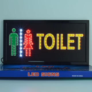 ป้ายไฟLED ( TOILET ) ป้ายไฟกล่อง หลอดไฟLED ประหยัดไฟ เสียบ ปลั๊กไฟ บ้าน เพิ่มเอกลักษณ์สีสัน สวยงาม