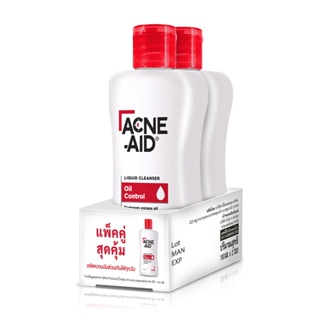 ACNE-AID LIQ 100ML แพ็คคู่  เป็นผลิตภัณฑ์ทำความสะอาดสำหรับผิวหน้ามัน และผิวผสม