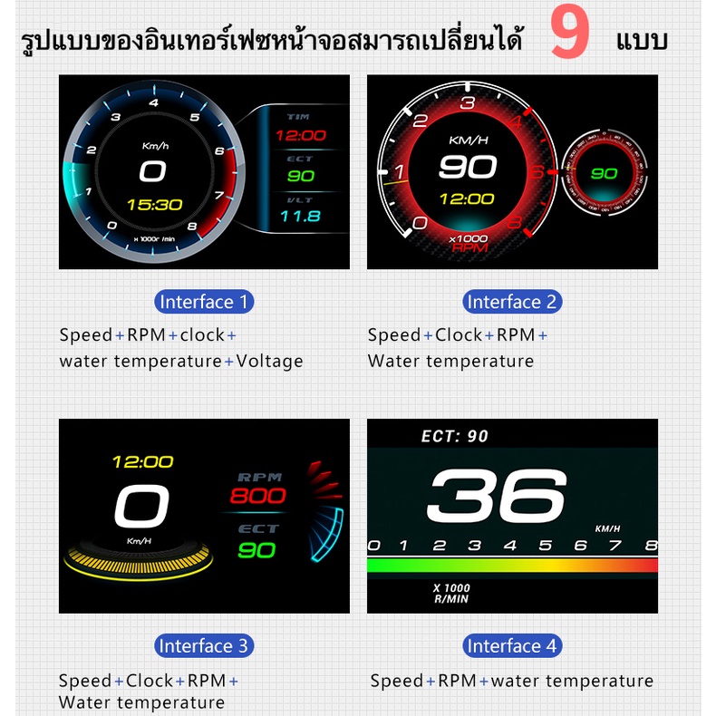 obd2-psi-smartgauge-digital-display-รุ่นf9-รุ่นอัพเกรดของ-รุ่นp6และรุ่นf8-สมาร์ทเกจ-เมนูภาษาไทย-รับประกัน1ปี