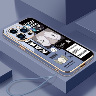 เคสโทรศัพท์มือถือ ซิลิโคนนิ่ม ลาย kaws น่ารัก สําหรับ iPhone 13 13 pro 13 pro max 13 mini 14 14 pro 14 plus 14 pro max