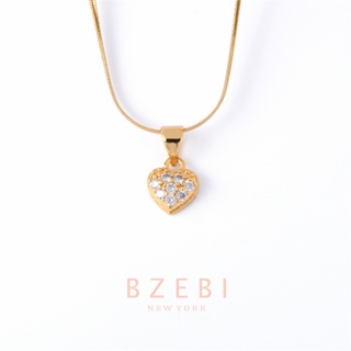 BZEBI สร้อยคอ จี้รูปหัวใจ necklace แฟชั่น ผู้หญิง โซ่ สแตนเลส เครื่องประดับของผู้หญิง สไตล์ญี่ปุ่นเกาหลี สําหรับผู้หญิง 358n