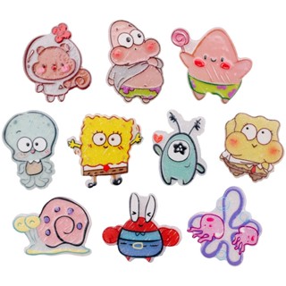 ใหม่ Crocs Jibbitz ตัวติดรองเท้า ลายการ์ตูน Spongebob Patrick Star DIY สําหรับตกแต่งรองเท้า