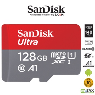 ราคาSandisk Ultra Micro SD Card  128GB Speed 140MB/s , 256GB , 512GB Class10 A1Speed 150MB/s SDXC (SDSQUAC) แซนดิส Memory ประกัน 10ปี