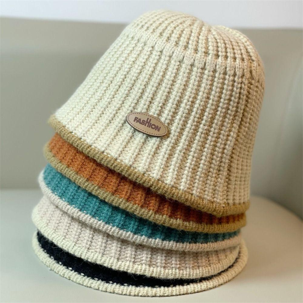 cactu-หมวกถัก-ทรงบักเก็ต-แฟชั่นฤดูหนาว-สําหรับผู้หญิง