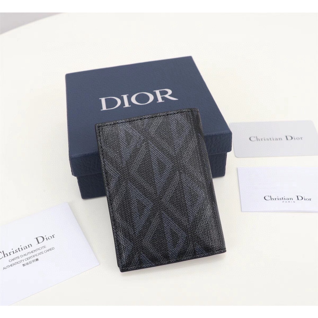 พรี-ราคา3200-dior-cd-diamond-กระเป๋า-บัตร-กระเป๋าเงิน-เหรียญหนังวัว