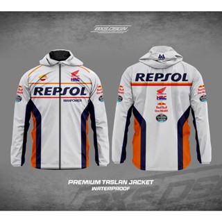 เสื้อแจ็กเก็ต Repsol HRC พรีเมี่ยม กันน้ํา สําหรับขี่รถจักรยานยนต์