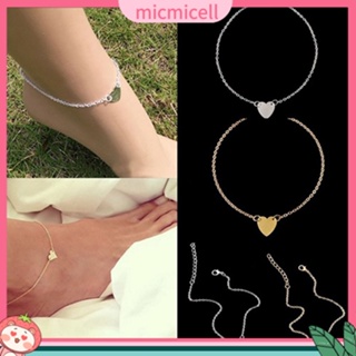 ภาพหน้าปกสินค้า(micmicell) เครื่องประดับแฟชั่นสตรีสร้อยข้อเท้าโซ่จี้หัวใจรัก ที่เกี่ยวข้อง