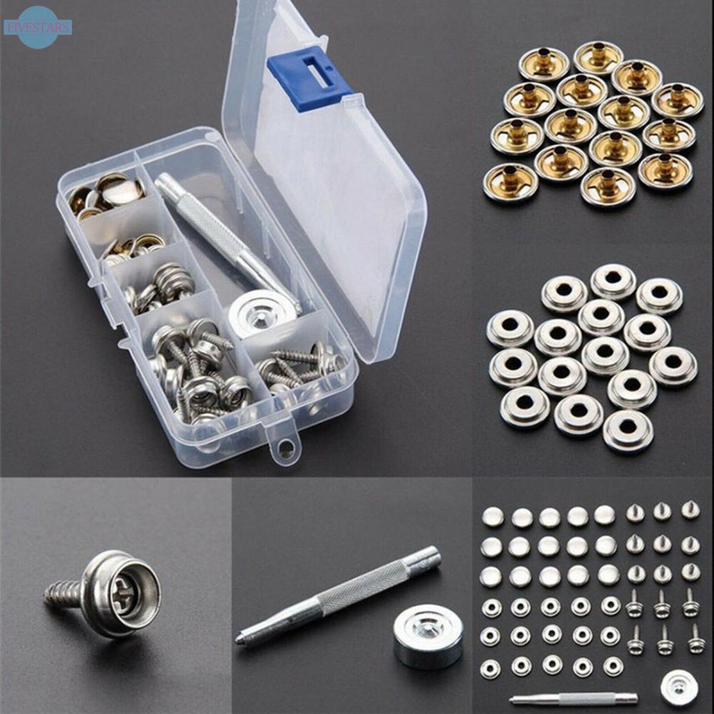 fast-shipping-press-studs-kit-45pc-button-cap-stainless-steel-studs-w-tool-15mm-fasteners-kit