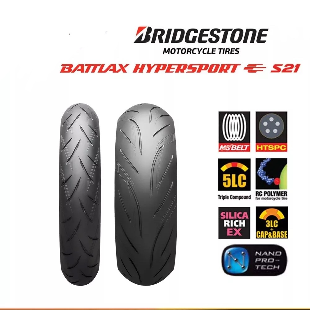 ยางปี22-bridgestone-battlax-hypersport-s21-ขอบ17-ยางนอก-ยางบิ๊กไบค์-650-1000-cc-cbr500f-cbr500-er6n-ninja650