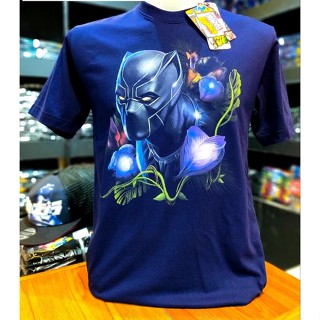 เสื้อยืดMarvel_ลิขสิทธิ์แท้ลายblackpantherสีกรม(mvx-184)