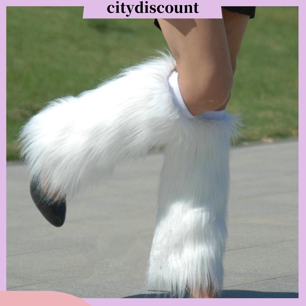lt-citydiscount-gt-ถุงเท้าบูทยาว-ขนเฟอร์เทียม-สีพื้น-ให้ความอบอุ่น-แฟชั่นฤดูหนาว-สําหรับผู้หญิง