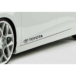 สติกเกอร์ไวนิล ลายโลโก้ TOYOTA สําหรับติดตกแต่งหน้าต่างรถยนต์ รถบรรทุก 2 ชิ้น