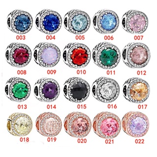 จี้ลูกปัดเงินสเตอร์ลิง 925 ทรงกลม 20 สี m1022