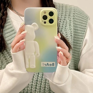 ✨ส่งเชือกเส้นเล็ก✨เคสไอโฟน14 Pro Max 13 12 11 เคส for iPhone 14พลัส หมีรุนแรง เรียบง่าย พกง่ายๆ การป้องกันการตก Case