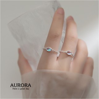 s925 Aurora ring แหวนเงินแท้ ใส่สบาย เป็นมิตรกับผิว สามารถปรับขนาดได้