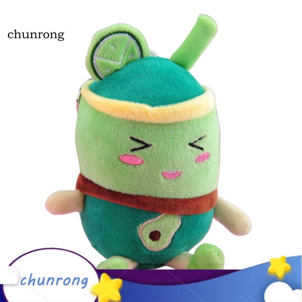 chunrong-พวงกุญแจตุ๊กตา-รูปการ์ตูนผลไม้-ชานมไข่มุก-พกพาง่าย-สําหรับเด็ก