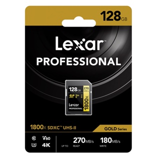 ภาพขนาดย่อของสินค้าLexar 128GB SDXC Professional 1800x (270MB/s)