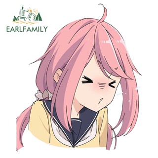 Earlfamily สติกเกอร์ไวนิล กันน้ํา ลายการ์ตูนอนิเมะ Yuru Camp สําหรับติดตกแต่งรถยนต์ 13 ซม. x 10.8 ซม.