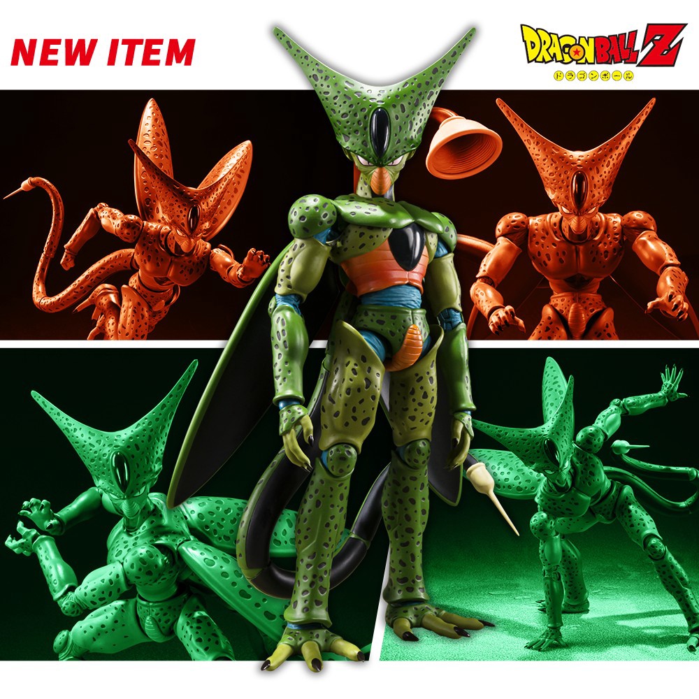 ของแท้-bandai-s-h-figuarts-dragon-ball-z-cell-1st-form-โมเดล-ฟิกเกอร์-ดราก้อนบอล-แซด-เซล-ร่างแรก