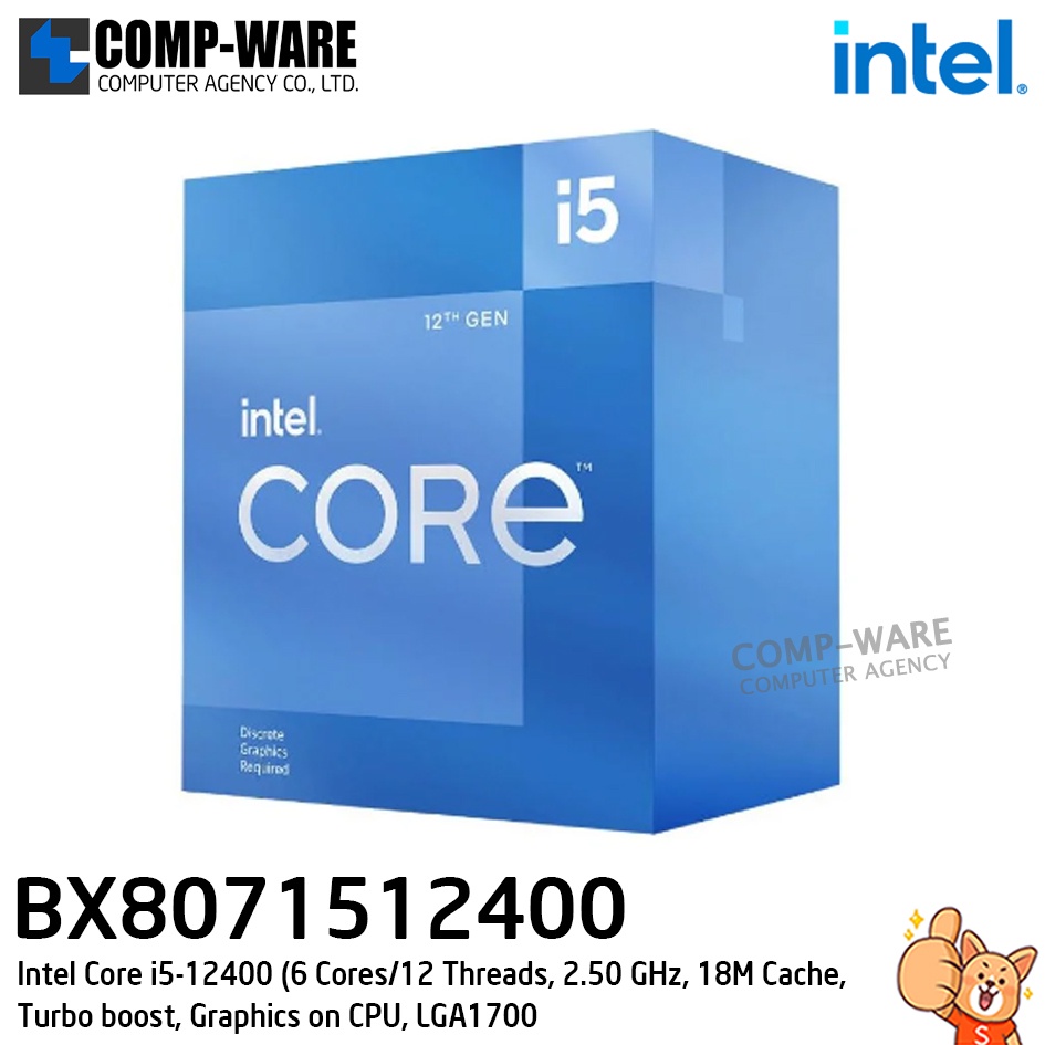 CPU BX8071512400 Intel Core i5-12400 (6 Cores/12 Threads, 2.50 GHz, 18M ...