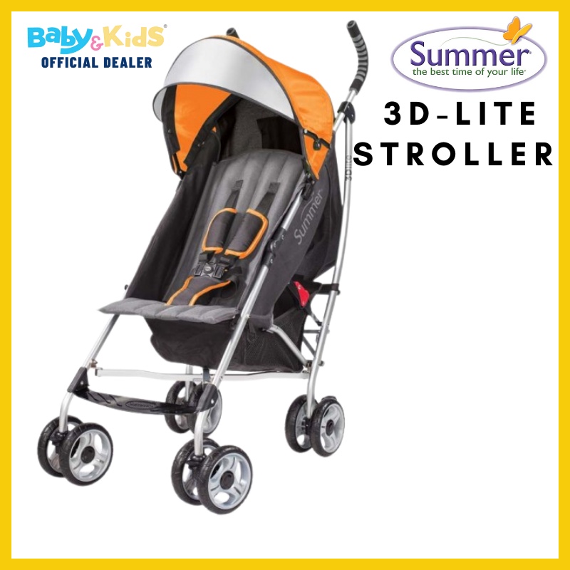 summer-3d-lite-stroller-สีส้ม-รถเข็นเด็ก-ใช้ได้ตั้งแต่เด็ก-6เดือน-3ขวบ-รับประกันศูนย์ไทย