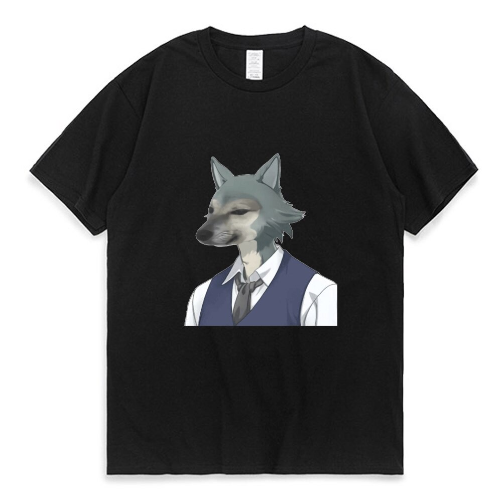 เสื้อยืดคอกลม-beastars-เลโกชิพิมพ์ทีเสื้อเยาวชนทุกวันแฟชั่นลําลองเสื้อยืดแขนสั้นผู้ชายถนนผู้หญิงคาวาอี้ผ้าฝ้ายบริสุทธิ์