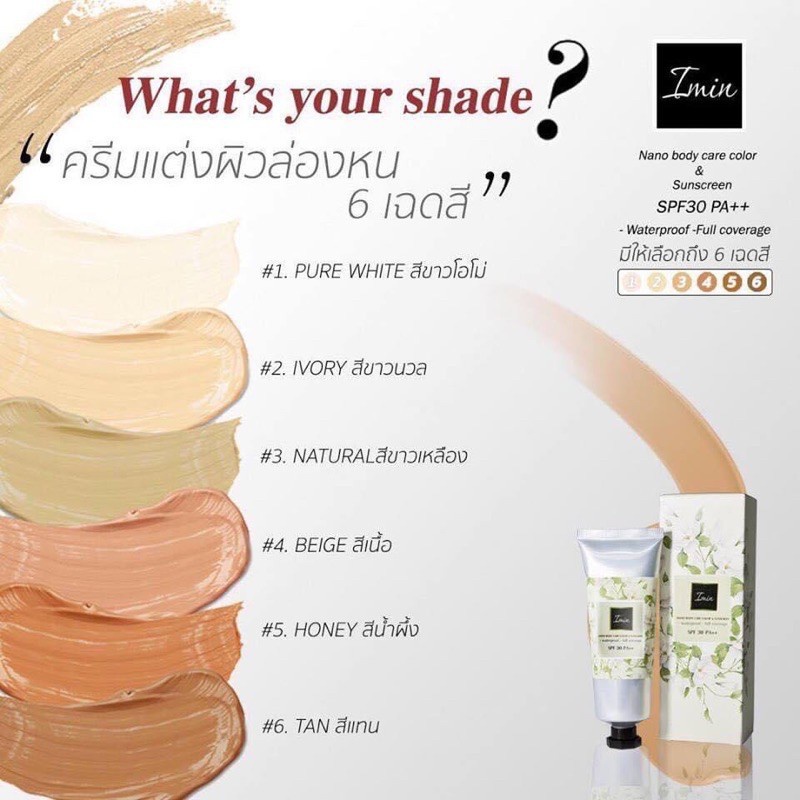IMIN Nano body Care Color&Sunscreen SPF30 PA+++ (ของแท้ 100) ไอมิน นา